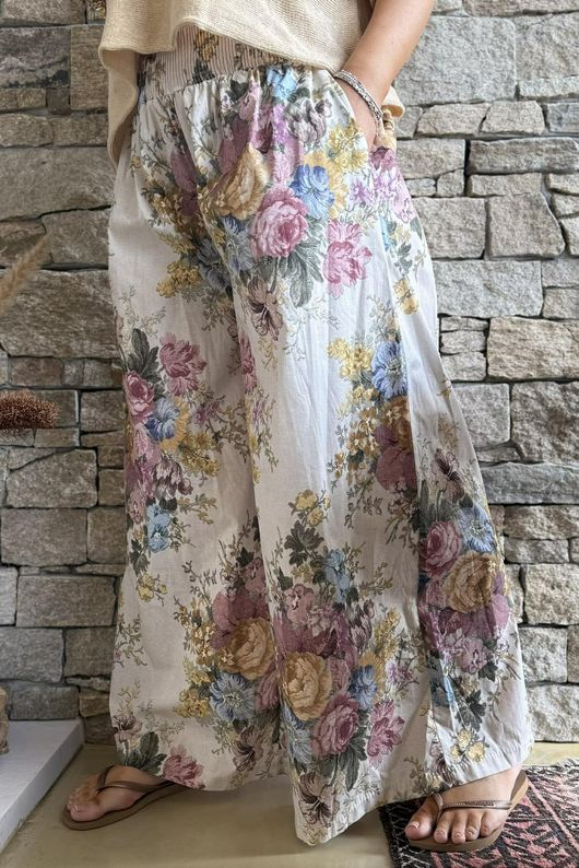 Country Garden Chintz Palazzo Blush